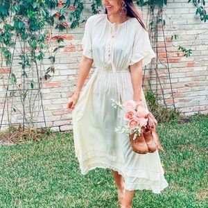 Odd white boho dress